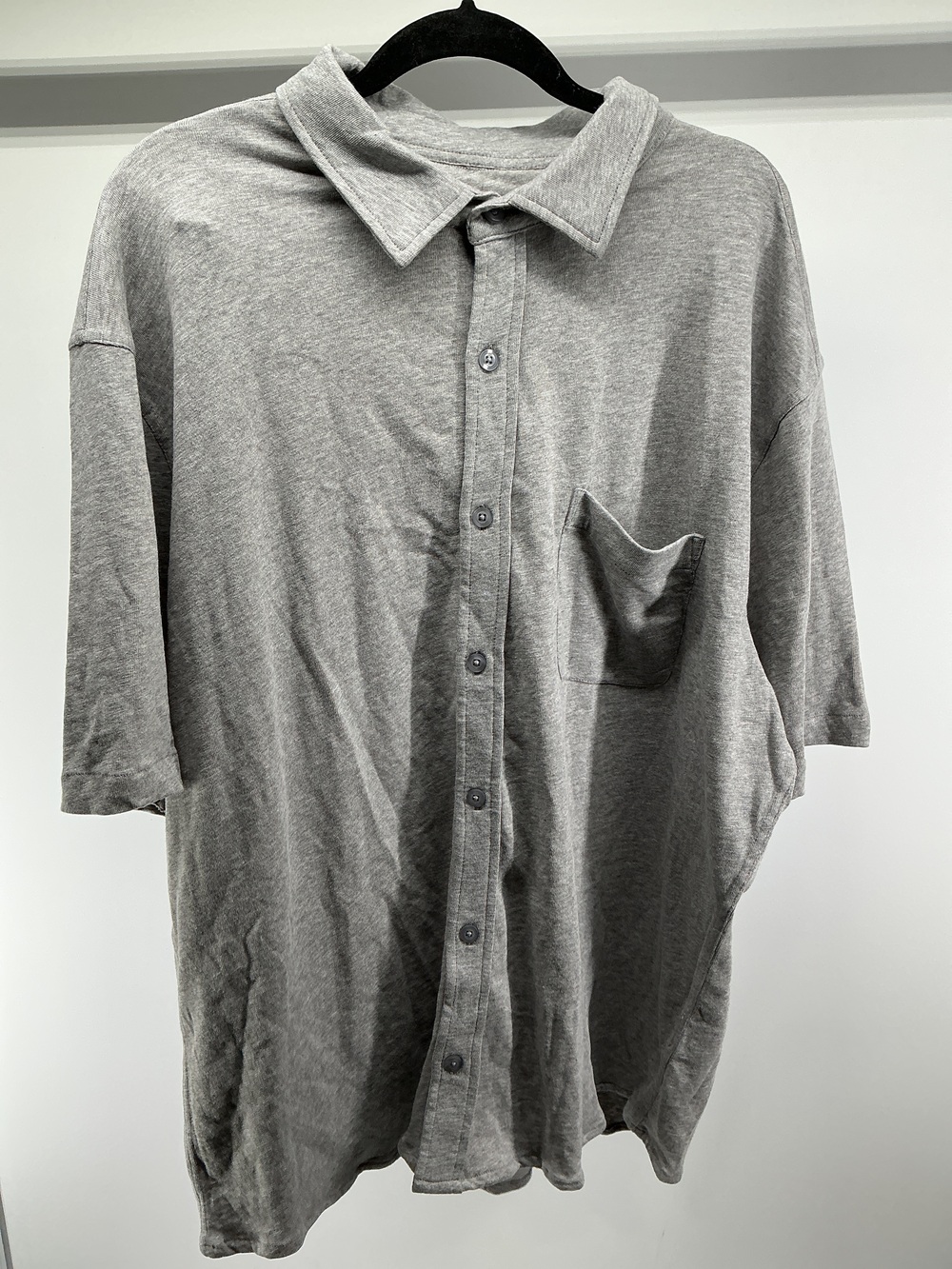 100% Organic Cotton Slub Short Sleeve Button Up Shirt